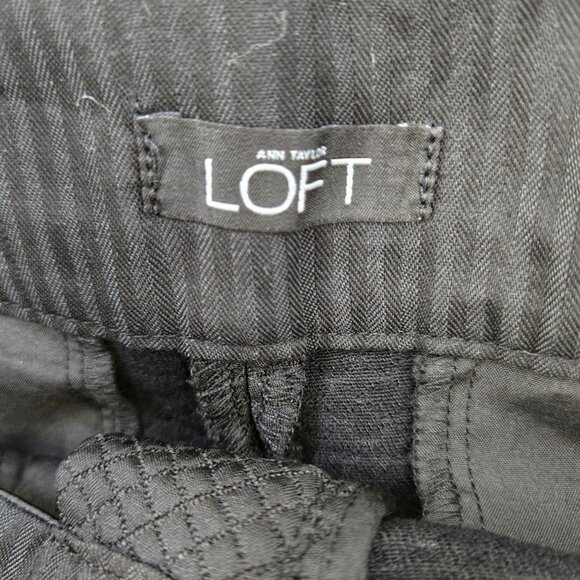 Loft Marisa Quilted Tuxedo Style Pants Size 4 - Picture 3 of 6